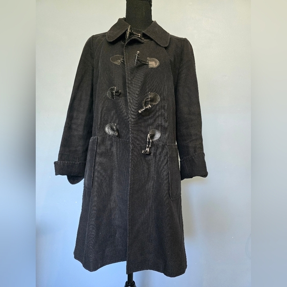 A.P.C. Cotton Linen Toggle Jacket Black Size 38 M (FLAWED) - Picture 1 of 14